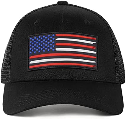 Boticci American Flag Trucker Hat for Men Mulheres, chapéu ajustável de malha ao ar livre