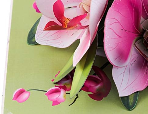 Truance Pop-up Greeting Carting Orchid Flower-3D Cards para aniversário, aniversário, dia das mães, cartões de agradecimento,