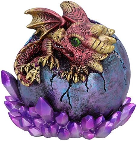 Nemesis agora Crimson Hatchling Glow Dragon Red Dragonling Crystal Fatuine, 12,5 cm