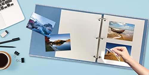 Álbum de fotos acolchoado grande álbum de fotos de Anel Golético 3 Anel, 50 folhas de montagem de fotos de dupla face, por Better Office Products, 11,5 x 12 com 2,5 coluna vertebral
