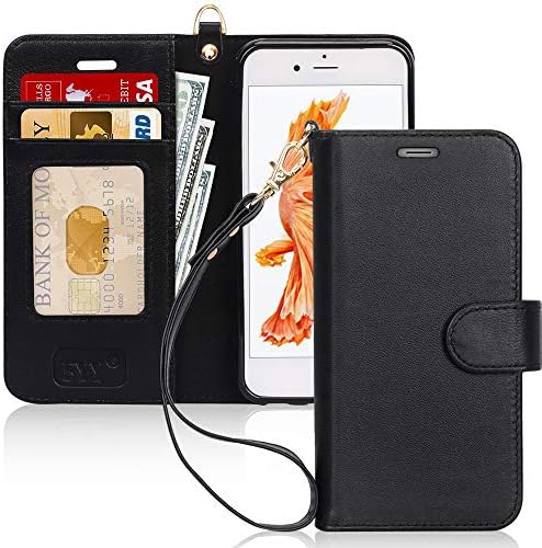 FYY LUZULY GELUINE CHAETHARLET CASA PARA IPHONE 6/6S, [Recurso do Kickstand] Capa de fólio protetora à prova de choque protetor