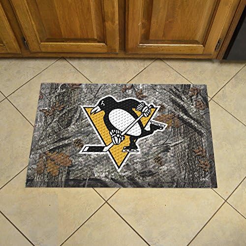 Fanmats 19169 Pittsburgh Penguins Rubber Rutber Scraper Port Tat, cor camuflada