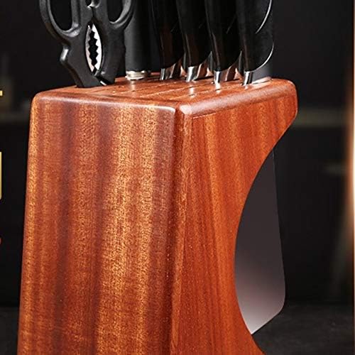 Miaohy laca de faca de faca de madeira de madeira suprimentos de cozinha prateleira rack de armazenamento de madeira sólida suporte de faca de madeira