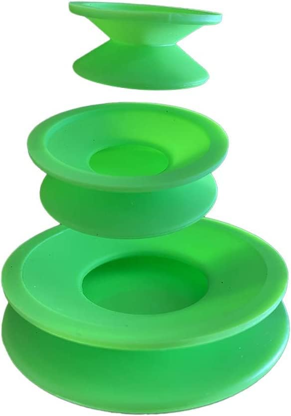 Tampas universais de plug de peça verde para limpeza, armazenamento, vidro e muito mais - tampas de plugue de limpeza de silicone - as cores verdes variam