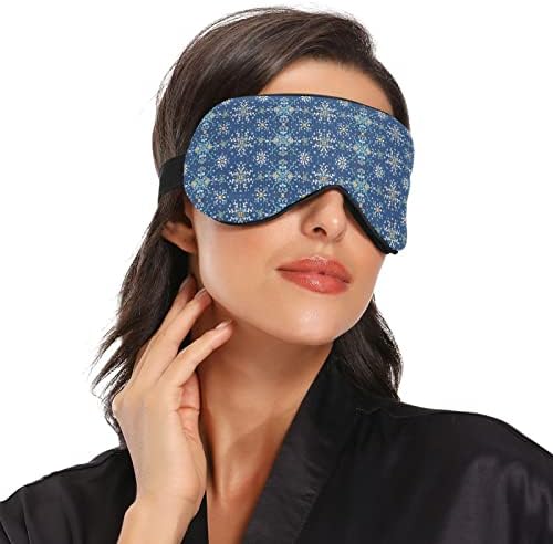 Folk Talavera e Flower Respirável Sleeping Eyes Máscara, Cool de Sentir Sono para Recurso de Verão, Decapada Elástica de Contornos para Mulheres e Homens Viagem