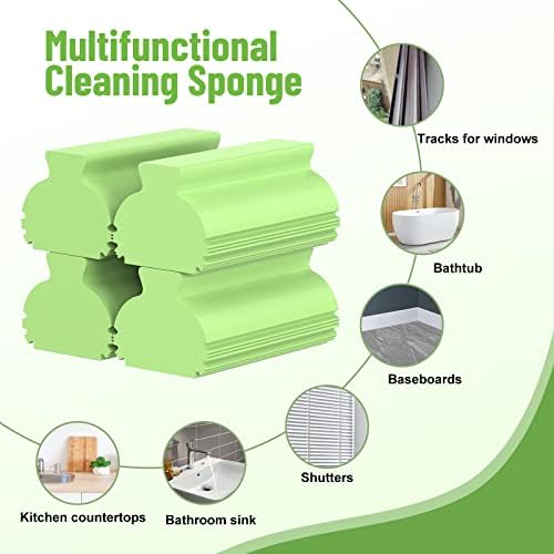 Esponjas de limpeza de fikoksol Pincel de esponja de 4 pacote para limpeza de cozinha de copo de cozinha de cozinha com esponjas