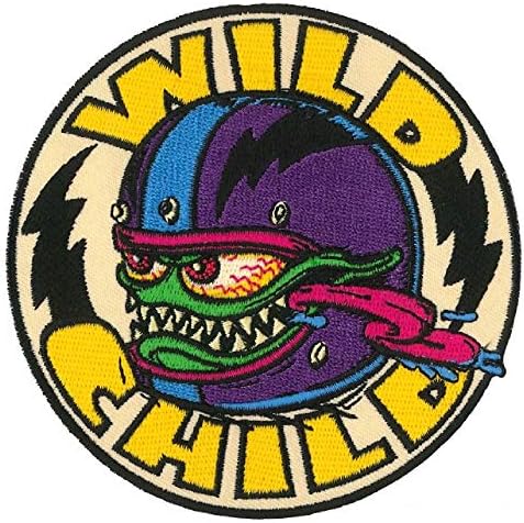 Wild Child Patch, The Monster Wild Child Emblem Patch-Backing de vedação térmica bordada de ferro/manchas grandes de costura, 10