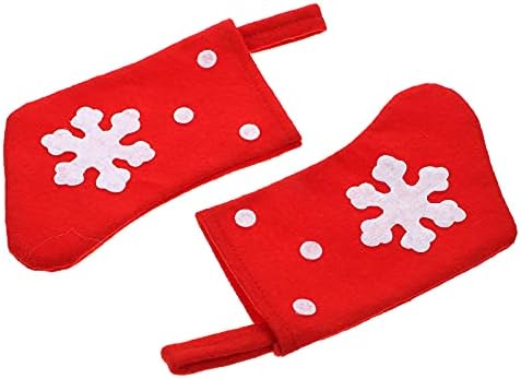 12pcs meias de natal moldam bolsas de presente tampas de mesa de mesa adoráveis ​​sacos de doces decoração para festa de celebração