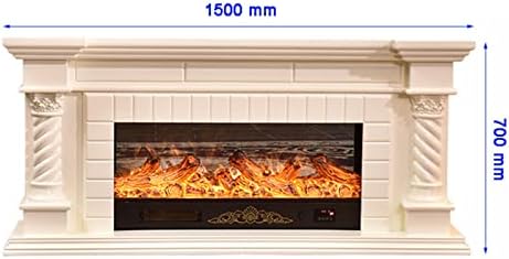 AMAYYADBLBL LARGAÇAS ELÉTRICAS SALA DE VIDA Aquecimento decorativo TV TV Stand de madeira Mantel Inserir Firebox LED LED FLAME ARTIFICIAL