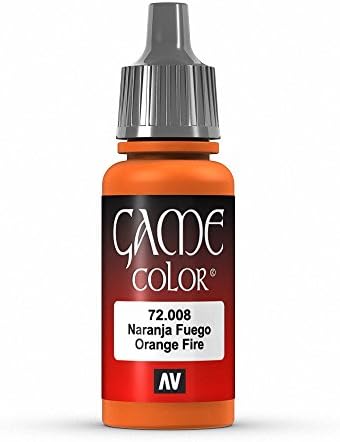 Vallejo Game Color Orange Fire Paint, 17ml