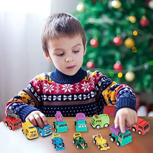 Brinquedos puxam carros para crianças 24 Pacote de 24 Pack Mini veículos de construção de plástico e brinquedos de carro