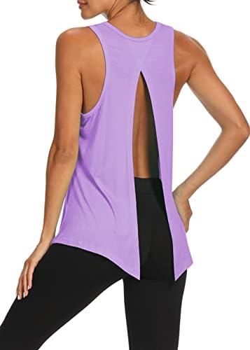 Bestisun treping tops tops back camisetas de ginástica roupas de ginástica Amarre o tanque de museis para mulheres