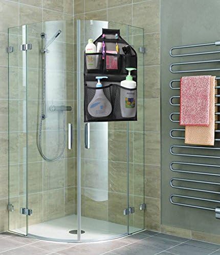 Misslo Banheiro Organizador de chuveiro Caddy de chuveiro pendurado com cabide rotável