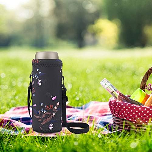 Aupet Water Bottle Sling Bag Transvers Crossbody Sleeve, tampa de porta de caixa de garrafa de neoprene isolada 500 ml/17oz com alça de ombro para meninas meninas mulheres homens homens