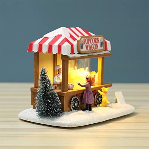 UGPLM Christmas Snow Pipoca Wagon Village Fatuine Natal Decor Presente