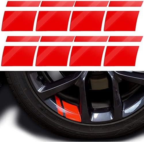 Decalques de aro de pneu da roda de 8 pacote Decalques Acessórios externos automotivos Decoração de listras de segurança
