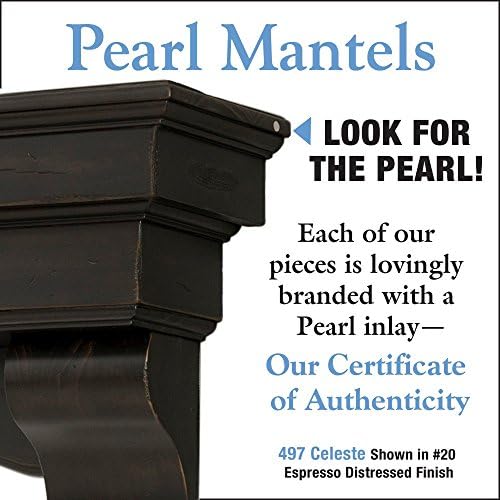 Pearl Mantels 497-48-20 Celeste Mantel prateleira, 48 polegadas, acabamento em café expresso