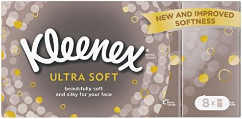Kleenex Ultra Soft Facial Facial em pacotes úteis - 80 pacotes de bolso de viagem - nosso tecido mais macio - lenços extremamente macios e sedosos projetados com luxo em mente