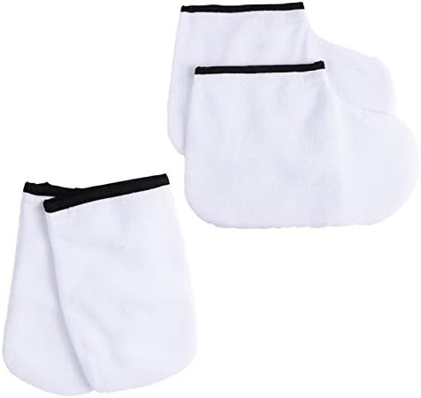 NSWD 2 pares parafina Luvas de cera Sock, para tratamento de spa de terapia térmica, suprimento de cuidados com os pés à mão,