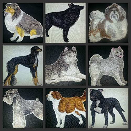 Incrível retratos de cães personalizados [Staffordshire Bull Terrier] Ferro bordado On/Sew Patch [5 x 4,5] [Feito nos EUA]