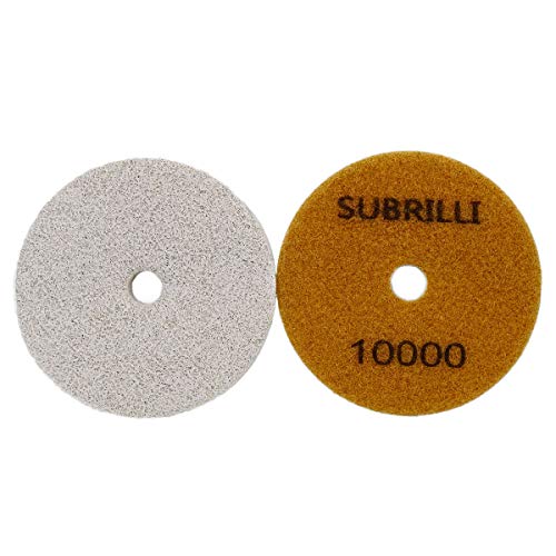 Subrilli 4 polegadas Diamante Polishing Polishing 300 Grit para Limpeza de polimento de pedra artificial em mármore em