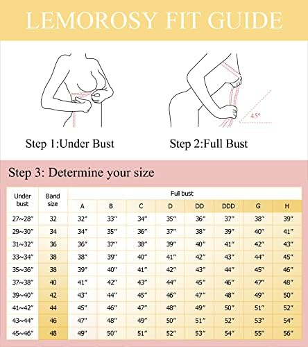 Lemorosy Mulher Plus Size Cobertura completa não acolchoada Minimizer Bra -Comfort e suporte duplo