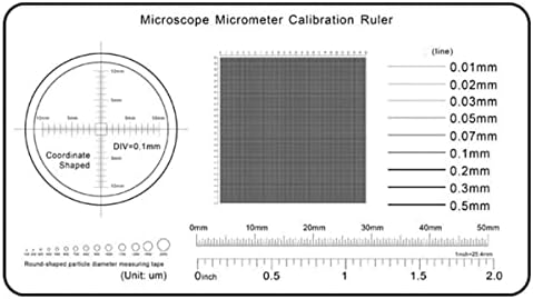 Equipamento de microscópio de laboratório Microscópio de régua macia Microscópio calibração Slide de alta precisão Acessórios para