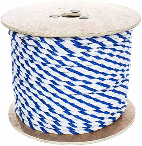 GOLBERG G TWISTED POLIPOPILENE PONTE CURBO - AZUL E BRANCO - CORDO DE POLIPRO DE 3 STRAND - Cordão leve leve