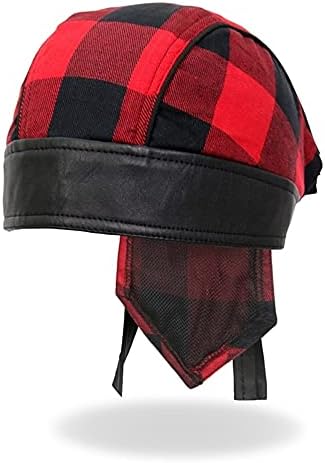 Red Buffalo xadrez xadrez xadrez - Red Buffalo Design Buffalo Red Buffalo Design leve Biker Machine Wash Head Wrap Head