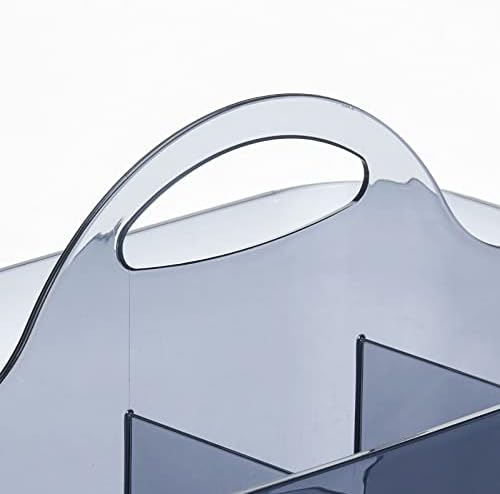Mdesign plástico portátil Organizador de armazenamento artesanal Caddy Tote, lixeira dividida com alça para artesanato,