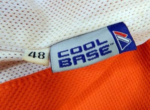 2007-08 Baltimore Orioles Lewis 56 Game usado Orange Jersey BP Ext 48 559 - Jogo usado MLB Jerseys