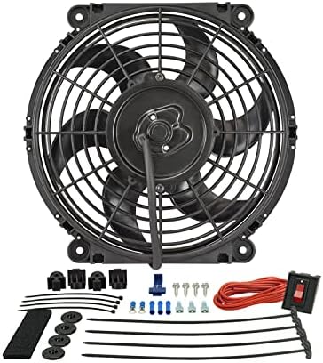 Derale 16510 10 Kit premium de ventilador elétrico Tornado, preto