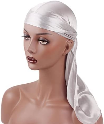 Cabeça para mulheres Sono Sleep Beanie Head Sconst for Bald envolve chapéus de câncer Turbans Turbans Silk Long Tail Turban Hat Hat