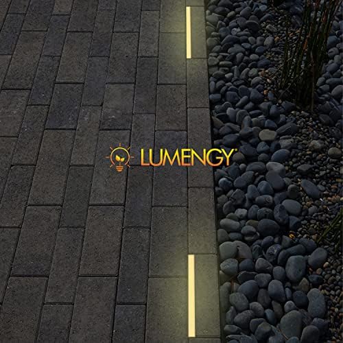 Lumengy pavimentadora leve Slim Slim 0,5x8 polegada Iluminação de tijolos de aço sem brilho para pavimentadores, paredes, entrada
