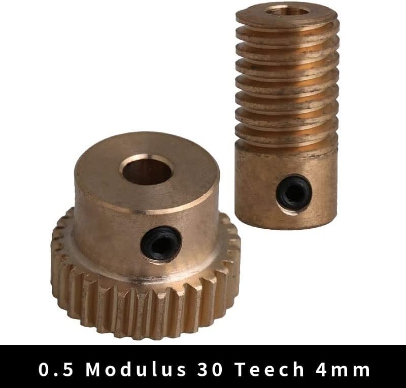Pangocho 1:30 Taxa de redução Caixa de engrenagem de transmissão Eixo 30t Roda de engrenagem de verme de latão e kits de eixo de engrenagem de orifício de 4 mm de diâmetro