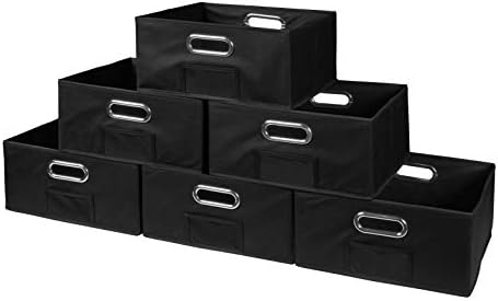 Nicho Cubo Conjunto de 6 caixas de armazenamento de tecido dobrável de tamanho meio