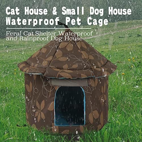 Fora da casa de gatos, quatro temporadas de abrigos de animais de estimação à prova d'água para gatos internos e cães pequenos,