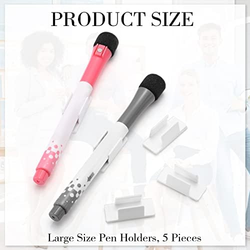 Suporte de caneta outus adesivo de clipe 2 tamanhos para pincel de tinta de caneta para grudar na mesa de quadro de bulletim