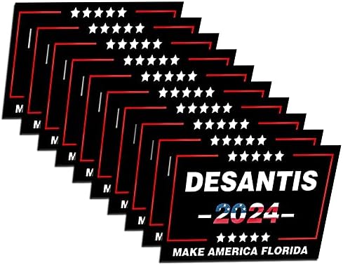 Maozc 10 pack DeSantis 2024 Make America Florida adesivo Laptop Decal