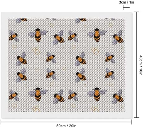 Kits de pintura de diamante de abelhas engraçadas kits de pintura de diamante 5D DIY FLILHO FULHO RETRAS DE ARS