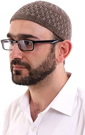 ihvan online turco muçulmano de inverno veludo kufi chapéus para homens, taqiya, takke, peci, bonés islâmicos, presentes islâmicos, tamanho standart