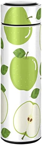 Copo térmico de 12 onças de xícara de a vácuo de aço inoxidável garrafa de água BPA caneca isolada livre, frutas verdes de maçã