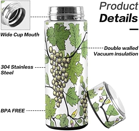 Copo térmico de 17 oz de 17 onças de xícara de aço inoxidável garrafa de água BPA caneca isolada livre, floral com flor e