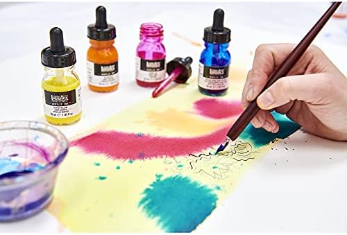 Liquitex Professional Acrylic Ink, 1 oz, conjunto de cores aqua, conjunto de 6