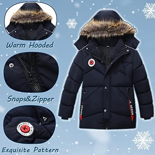 Xifamniy meninos down jacket colar capuz grosso e quente casaco de inverno parka lojas acolchoadas 3-6t