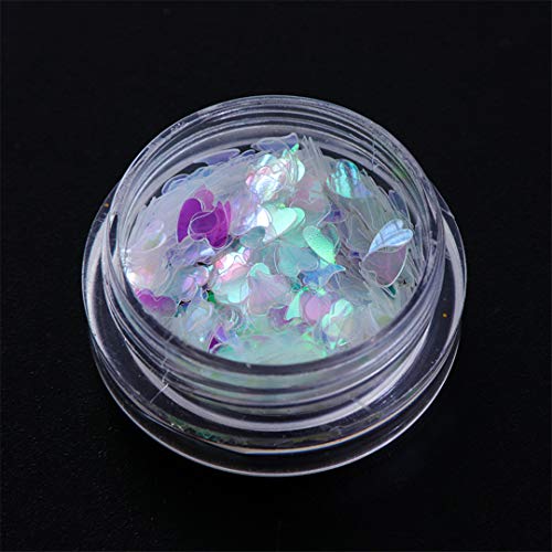 1pcs iridescente abil lantejas de flakes estrela lua coração redondo unhas glitter pigmento decoração de pigmento beab01-15