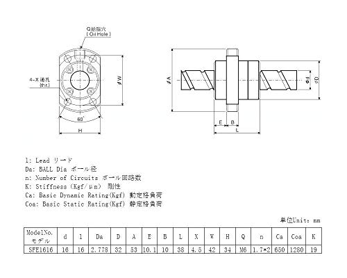 Parafuso de bola de chumbo de dez altos peças CNC SFE1616 NOT, 1PCS PARAFF parafuso + 1pcs porca + sem usinagem final, diâmetro 16 mm