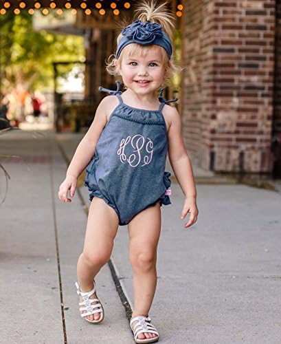 RuffleButts® Baby/Toddler Girls Ruffle Knit Bubble Rodper