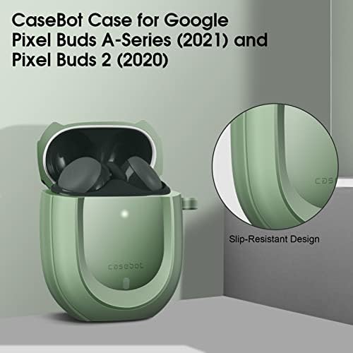 Capa de caixa de casebot para brotos de pixels 2021 e brotos de pixels 2, pele protetora de escudo robusto [LED frontal