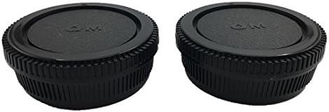 LXH 2 pacote BC-2 Câmera frontal Capinha e tampa da lente traseira para o Olympus OM MOUNT FIT OM-1, OM-2, OM-3, OM-4, OM-10, OM-20,